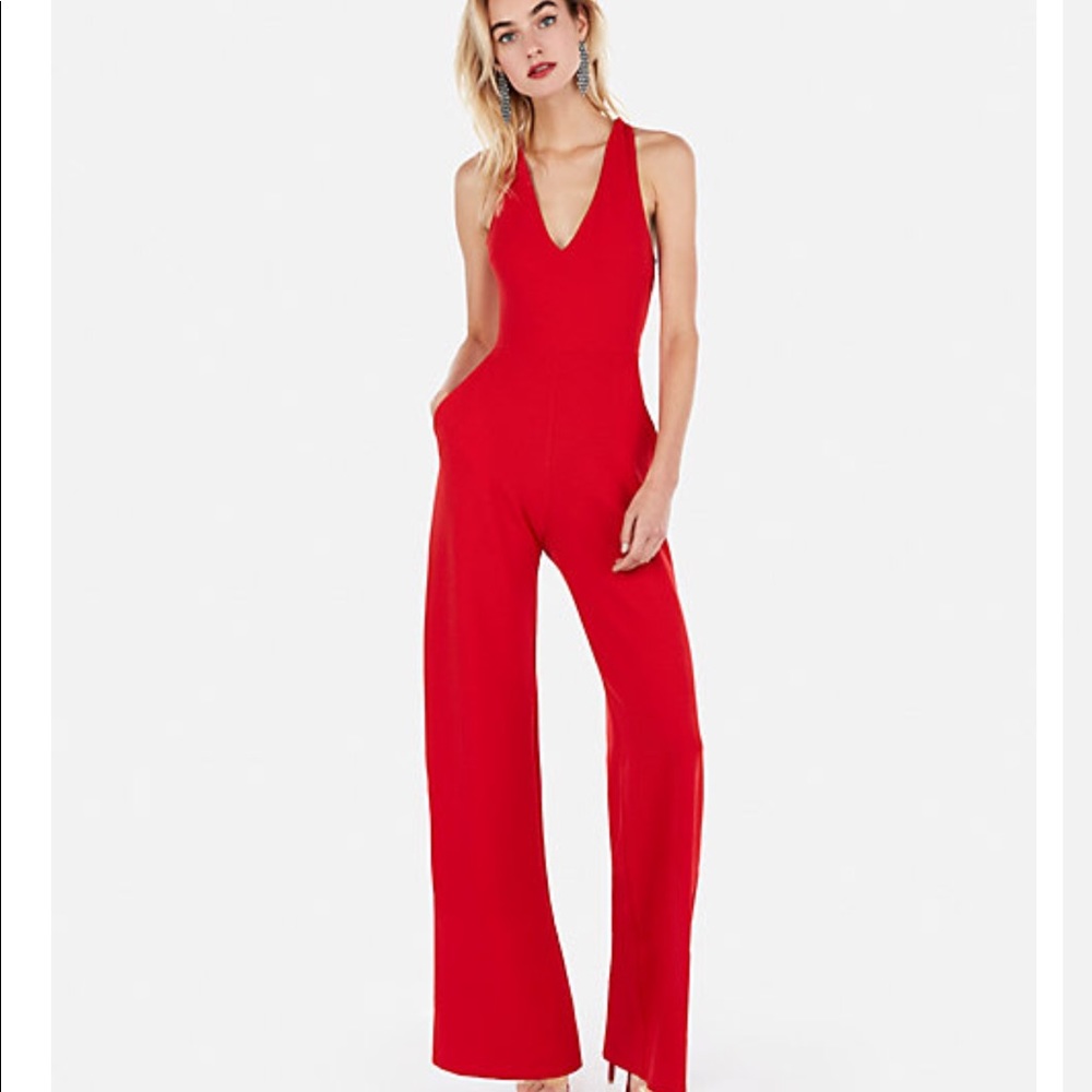 Red Express Jumpsuit Size Medium